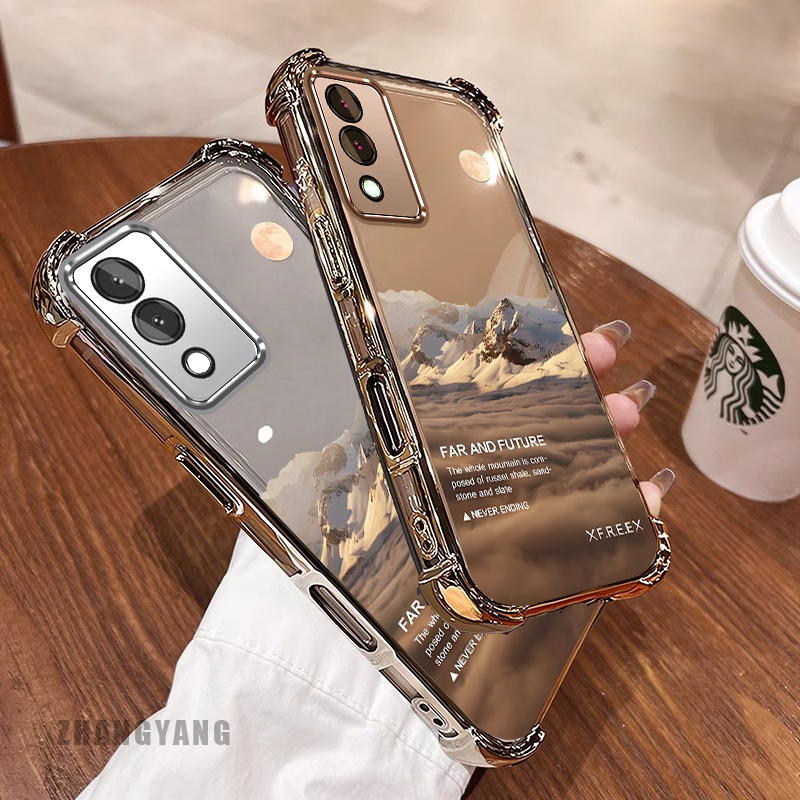 New สีcase สําหรับ OPPO A3 Pro 5G สี่มุมไฟฟ้า anti drop รูปแบบเคสโทรศัพท์ความงามภูมิทัศน์รูปแบบ TPU ซิลิโคนนุ่มกรณี