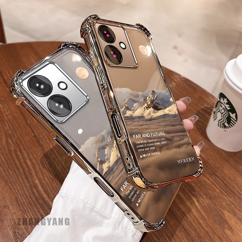 New สีcase สําหรับ OPPO A79 5G สี่มุมไฟฟ้า anti drop รูปแบบเคสโทรศัพท์ความงามภูมิทัศน์รูปแบบ TPU ซิลิโคนนุ่มกรณี