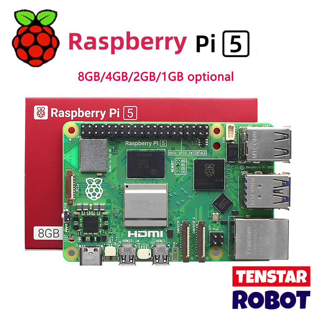 Raspberry Pi 5th generation 5B/4B บอร์ดพัฒนา Raspberry Pi 5 8GB เมนบอร์ด Python การเขียนโปรแกรม AI ช