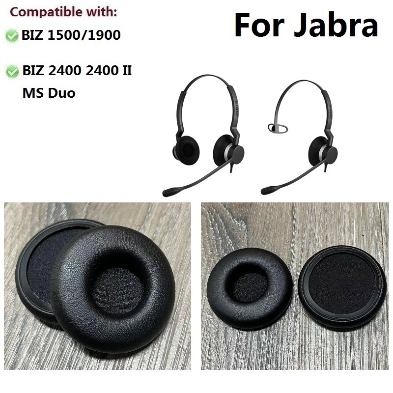 แผ่นรองหูฟังสําหรับ Jabra Biz 1500 / Biz 1900 Biz 2400 ii Duo / Mono หูฟังเปลี่ยน Earmuff หมอนรองหู