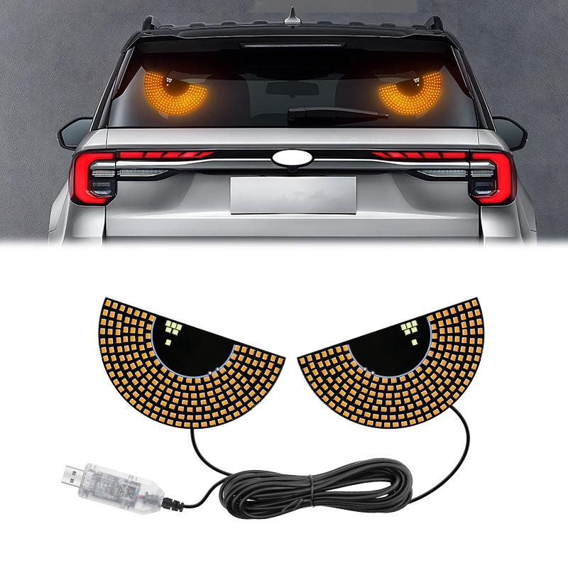 ไฟ Wxpression รถยนต์หน้าต่าง LED ไฟสัญญาณขับเคลื่อนด้วย USB ตาปีศาจ