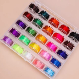 ไหมยืด ไหมยืด ม้วนมินิ ลวดประดับด้วยลูกปัด DIY ยาว 10 เมตร เส้นแบนหนา 0.8 มิล,ไหมยืดญี่ปุ่น