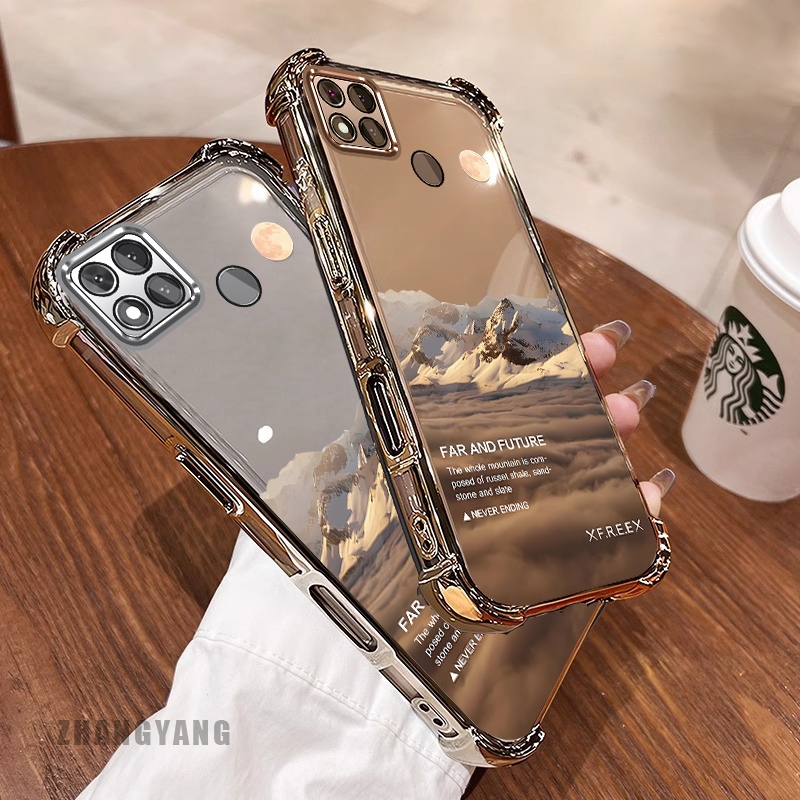 New สีcase สําหรับ Redmi 9c 10A สี่มุมไฟฟ้า anti drop รูปแบบเคสโทรศัพท์ความงามภูมิทัศน์รูปแบบ TPU ซิลิโคนนุ่มกรณี ราคา ถูกที่สุด ดีลบีเคเค
