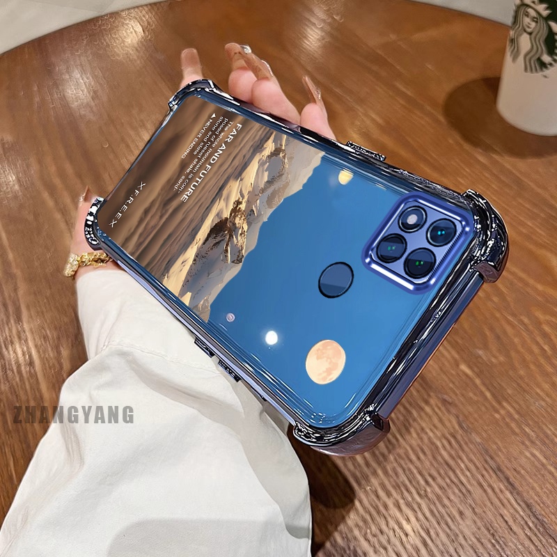 New สีcase สําหรับ Redmi 9c 10A สี่มุมไฟฟ้า anti drop รูปแบบเคสโทรศัพท์ความงามภูมิทัศน์รูปแบบ TPU ซิลิโคนนุ่มกรณี ราคา ถูกที่สุด ดีลบีเคเค แกลเลอรีภาพที่ 4