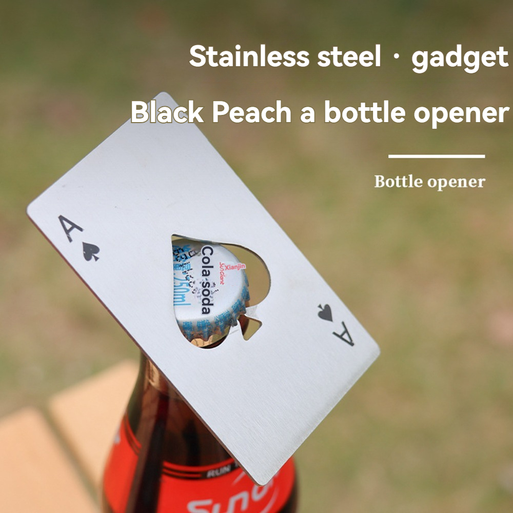 จอบ A ประเภทการ์ด Corkscrew Creative Play Card Shape สแตนเลสเครื่องมือในครัวเรือน Corkscrew Beer Starter