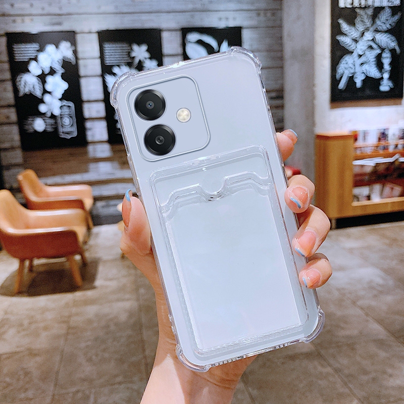 นุ่มสําหรับ Xiaomi Redmi หมายเหตุ 12 Pro 12S 4G 5G Clear เคสโทรศัพท์กระเป๋าสตางค์ Photo Card Slot โป