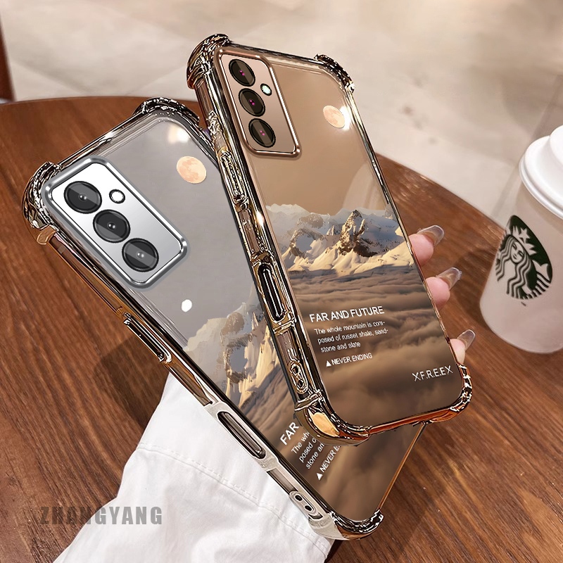 New สีcase สําหรับ Samsung A35 5G A55 5G สี่มุมไฟฟ้า anti drop รูปแบบเคสโทรศัพท์ความงามภูมิทัศน์รูปแบบ TPU ซิลิโคนนุ่มกรณี