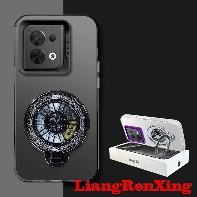FOR เคส Case สำหรับ OPPO Reno 8 5กรัม Reno 10 Pro 5กรัมโทรศัพท์ปลอกฮาร์ด Case TPU ป้องกันเรียบกันกระแทกปกการออกแบบใหม่ความงามกับผู้ถือสำหรับผู้ชาย Gyro Mount CYTLZJ01