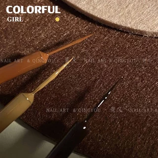 QINGYOU ✅ เจลลายเส้น Maillard color series, line gel แกงกะหรี่น้ําตาล และสารสกัดขาว คอลเลคชั่น 3 กาวทาสี ยาทาเล็บสีทึบ
