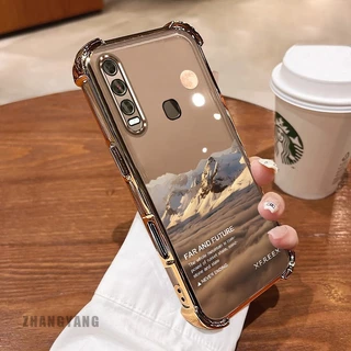 New สีcase สําหรับ vivo y11 y12 y15 y17 y19 สี่มุม electroplated anti drop รูปแบบเคสโทรศัพท์ความงามภูมิทัศน์รูปแบบ TPU ซิลิโคน soft case