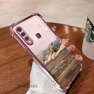 New สีcase สําหรับ vivo y11 y12 y15 y17 y19 สี่มุม electroplated anti drop รูปแบบเคสโทรศัพท์ความงามภูมิทัศน์รูปแบบ TPU ซิลิโคน soft case