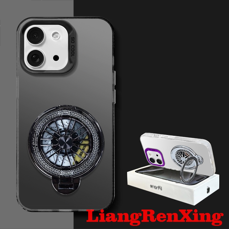 FOR เคส Case สำหรับ iPhone 12 PRO MAX 13 PRO MAX 11 PRO MAX 12มินิโทรศัพท์ปลอกฮาร์ด Case TPU ป้องกันเรียบกันกระแทกปกการออกแบบใหม่ความงามกับผู้ถือสำหรับผู้ชาย Gyro Mount CYTLZJ01
