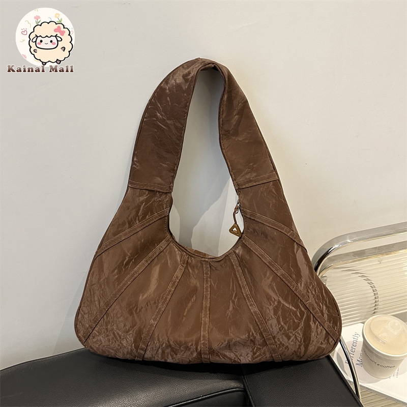 Design Feeling กระเป๋าสะพายจีบ Tote Bag All-Match Underarm Bag