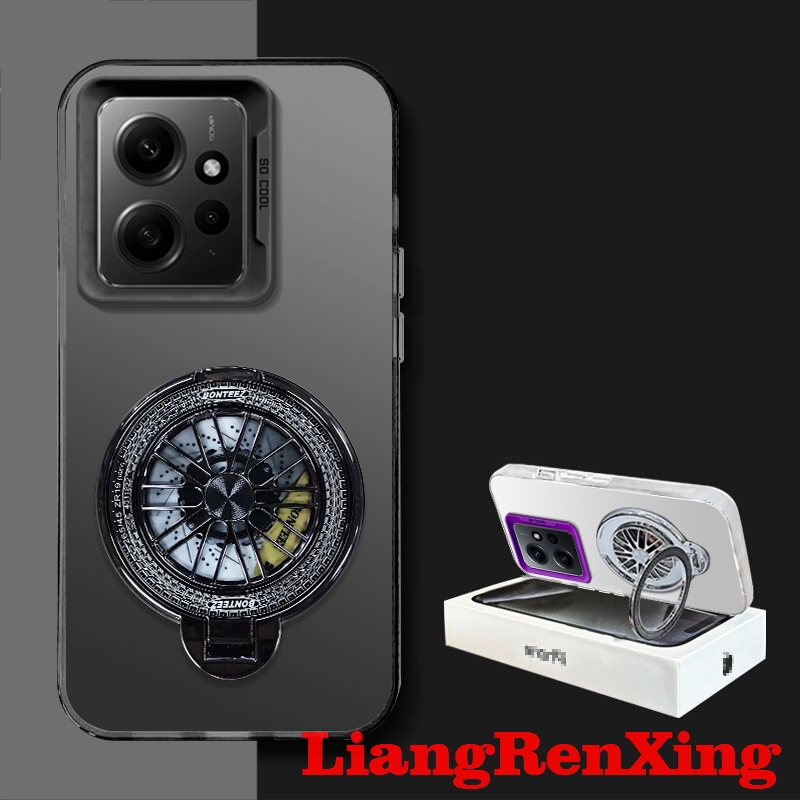 FOR เคส Case สำหรับ redmi Note 12 4กรัม redmi Note 12 Pro 5กรัม2023โทรศัพท์ปลอกฮาร์ด Case TPU ป้องกันเรียบกันกระแทกปกการออกแบบใหม่ความงามกับผู้ถือสำหรับผู้ชาย Gyro Mount CYTLZJ01