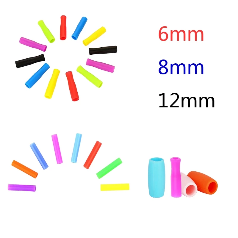 6 มม . 8 มม . 12 มม . หลายสีฝาครอบฟางเป ็ นมิตรกับสิ ่ งแวดล ้ อมปลอกซิลิโคน