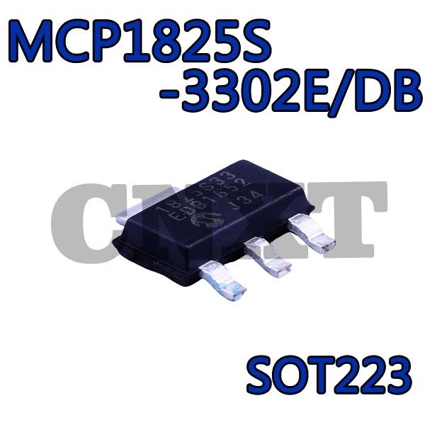 5 ~ 10pcs 1825S33 MCP1825S-3302E/DB SOT223 เครื่องปรับแรงดันไฟฟ้าสามปลาย 3.3V เอาต์พุต LDO Power IC
