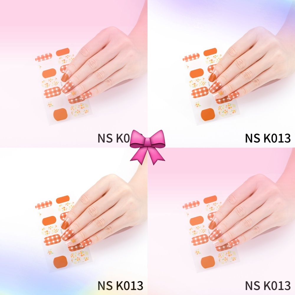 สติ๊กเกอร์ติดเล็บลายเสือดาว ลายสก๊อตจุดกึ่งใส สีเจลลี่ ตกแต่งเล็บ