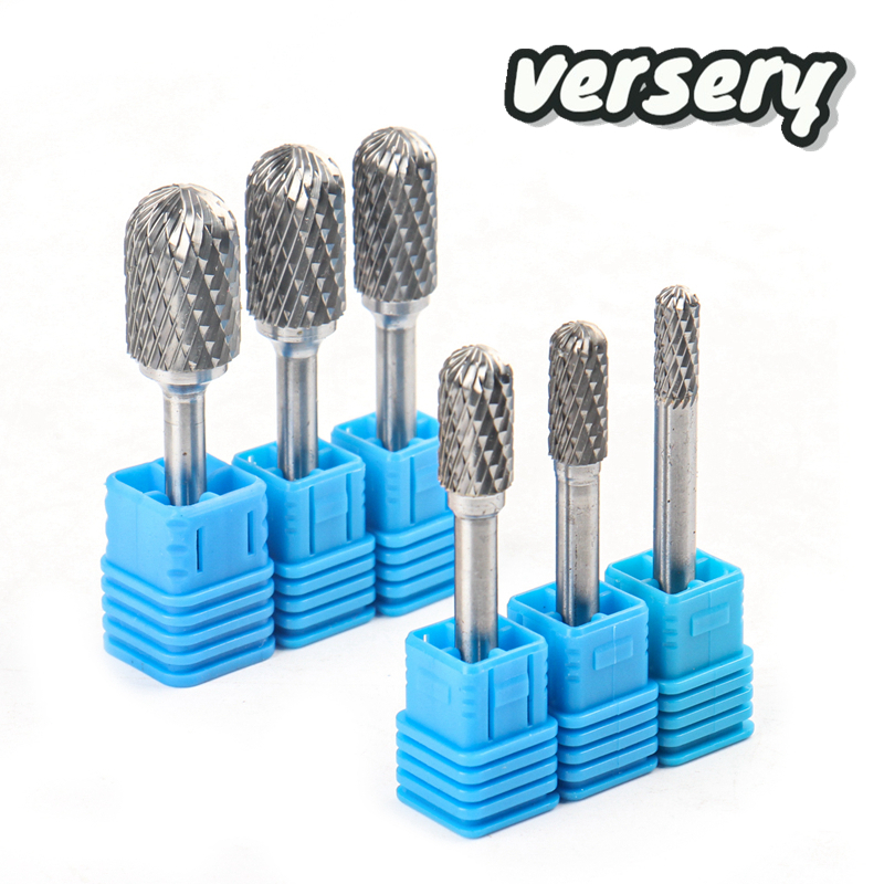 Versery 1PC CX ประเภทหัวทังสเตนคาร์ไบด์โรตารี่แฟ้มเครื่องมือ Point Burr เครื่องบดเครื่องมือขัดเจาะมิลลิ่งแกะสลักบิตเครื่องมือ