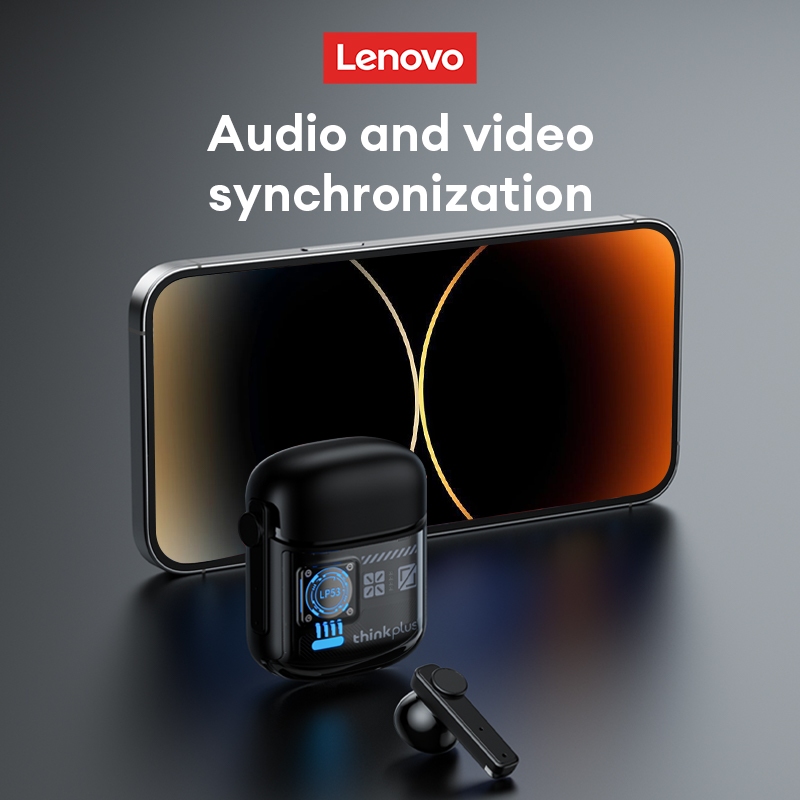 Lenovo LP53 หูฟังบลูทูธคุณภาพเสียงไฮไฟเกมโหมดหน่วงเวลาต่ำ ลดเสียงรบกวนอัจฉริยะ Bluetooth5.4