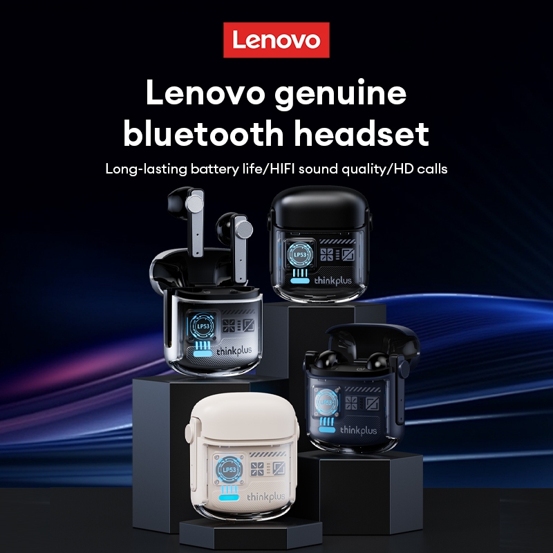 Lenovo LP53 หูฟังบลูทูธคุณภาพเสียงไฮไฟเกมโหมดหน่วงเวลาต่ำ ลดเสียงรบกวนอัจฉริยะ Bluetooth5.4