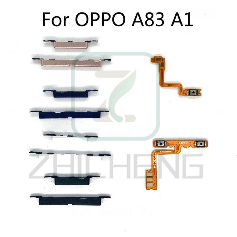 สวิทช์เปิดปิดคีย์ปิดเสียงเงียบปุ่มปรับระดับเสียงริบบิ้น Flex Cable อะไหล่ทดแทนสําหรับ OPPO A83 A1