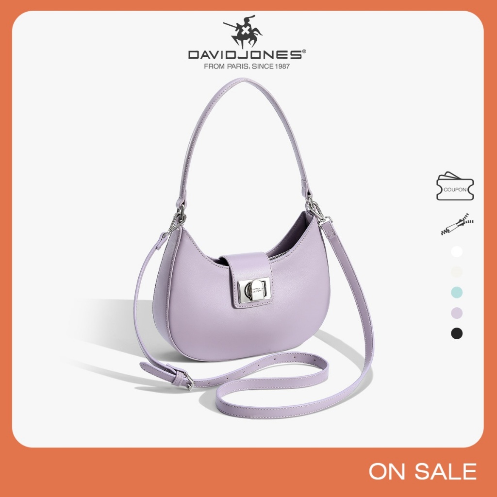 David Jones Paris กระเป๋าสะพายไหล่ สะพายข้าง หนัง pu แบบนิ่ม เหมาะกับฤดูใบไม้ผลิ และฤดูร้อน สําหรับผู้หญิง 2024