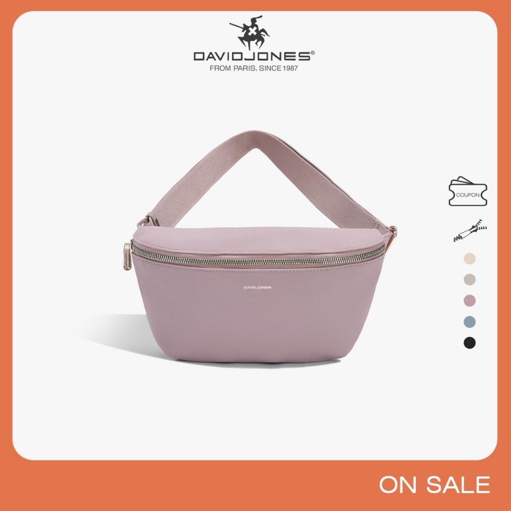 David Jones Paris 2025 Spring Summer คอลเลกชันใหม่ผ้าใบเลียนแบบ pu กระเป๋าสะพายสตรี Fanny pack กระเป