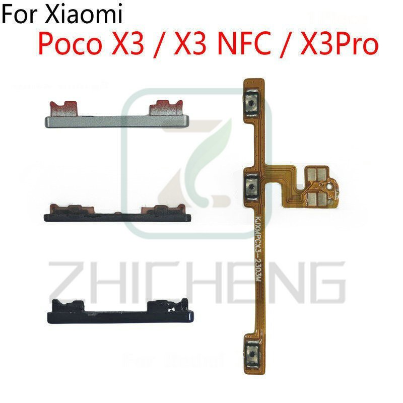 ปุ่มปรับระดับเสียง แบบยืดหยุ่น สําหรับ POCO X3 Pro NFC