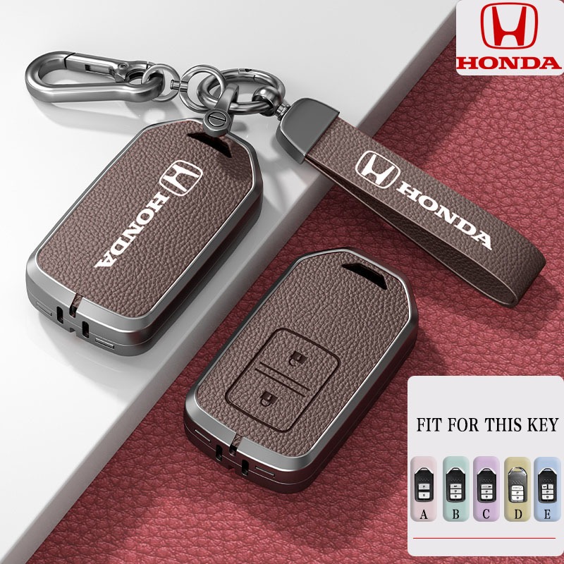 Honda ฝาครอบกุญแจรถพวงกุญแจสําหรับ Honda Jazz/Accord/Civic fc-fk/City (ด้านบน)/ Hatchback/CRV/HRV/BRV อุปกรณ์เสริมกรณีกุญแจรีโมท