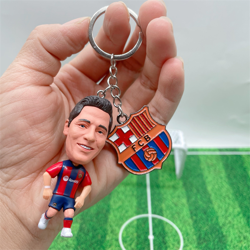 ชุดพวงกุญแจตุ๊กตา FCB Barca Metal & Lewandowski