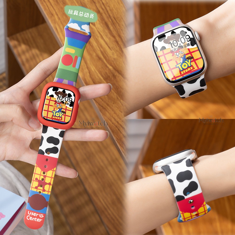 สายรัดซิลิโคนสําหรับ iWatch series Ultra 10 S9 S8 7 6 5 4 3 SE 2 1 46 มม.49 มม.38 มม.40 มม.42 มม.44 มม.41 มม.45 มม.กีฬา Soft Band