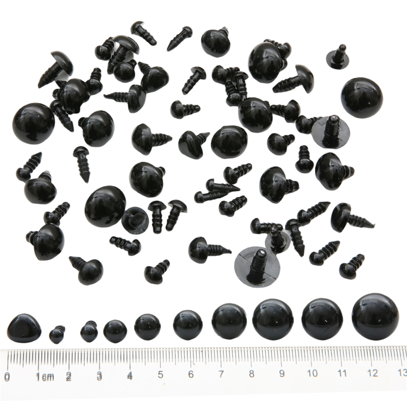 50คู่5-16มิลลิเมตรสีดําคริลิคเกลียวความปลอดภัยตาจมูกสําหรับหมีตุ๊กตาสัตว์หุ่นงานฝีมือ ทําเอง เด็กของเล่นเด็กตาอุปกรณ์ - รูปที่ 3