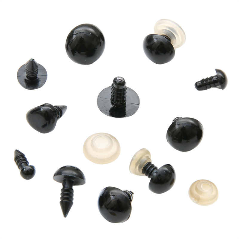 50คู่5-16มิลลิเมตรสีดําคริลิคเกลียวความปลอดภัยตาจมูกสําหรับหมีตุ๊กตาสัตว์หุ่นงานฝีมือ ทําเอง เด็กของเล่นเด็กตาอุปกรณ์ - รูปที่ 4