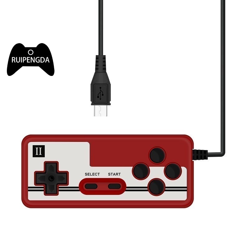 Retro Portable Mini Handheld Wired Joystick remote gamepad ตัวควบคุมเกมสําหรับ FC เกมคอนโซล