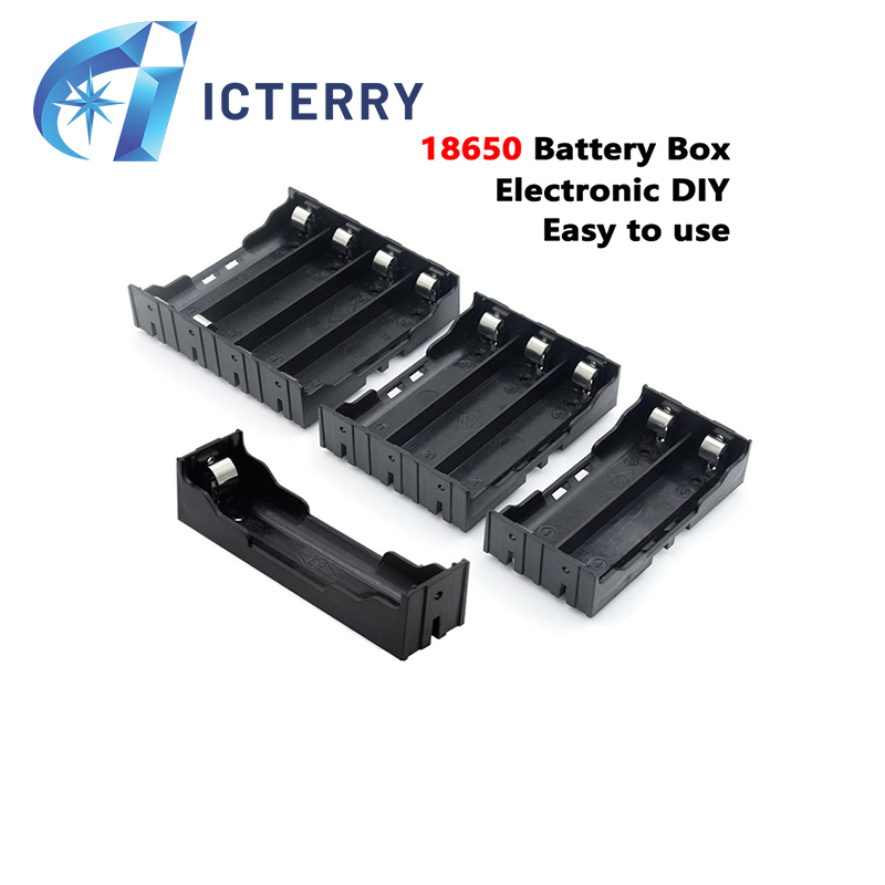 18650 แบตเตอรี่ 1X 2X 3X 4X 18650 แบตเตอรี่ 18650 กล่องเก็บแบตเตอรี่ 4 ช่องแบตเตอรี่คอนเทนเนอร์ Hard Pin ABS DIY กรณี