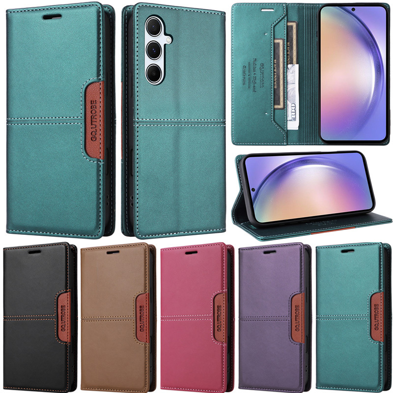 SAMSUNG หรูหราปลอกสําหรับSamsung Galaxy A17 A55 A35 A56 A36 A26 5G A54 A34 A15 A14 A05S A06 A07 A16 A25 5G A52 A72 A33 A73 A05Sหนังกระเป๋าสตางค์