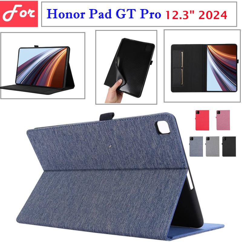 Huawei Honor Pad GT Pro 2024 12.3 "หนัง PU Stand Flip Case สําหรับ Funda Honor Pad GT Pro 2024 พร้อมช่องใส่การ์ดกรณีแท็บเล็ต