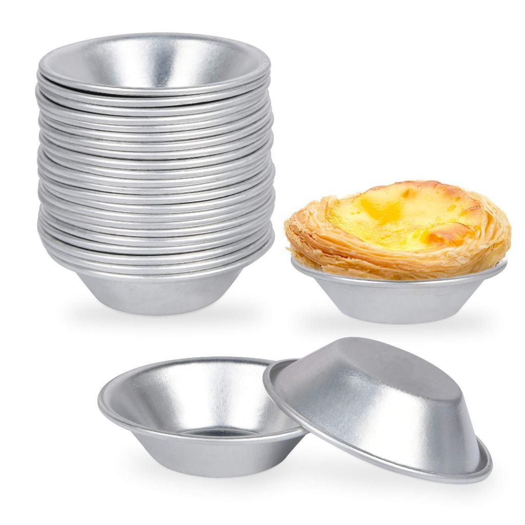 1 ชิ้นแม่พิมพ์ทาร์ตไข่,ทาร์ตlets แม่พิมพ์ขนมกระทะพายเล็กๆดีบุก Puto ถ้วย Bakeware มัฟฟินคัพเค้กเค้กคุกกี้แม่พิมพ์เครื่องมืออบ,อลูมิเนียมรอบขนมไม่ติดแม่พิมพ์