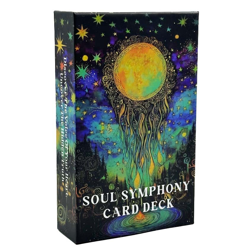 การ์ด Soul Symphony Oracle, Discover The Voice Of Your Heart, Uncover The Hidden Truth, Real Emotions Tarot Deck, การ์ดเกม 12x7 ซม.