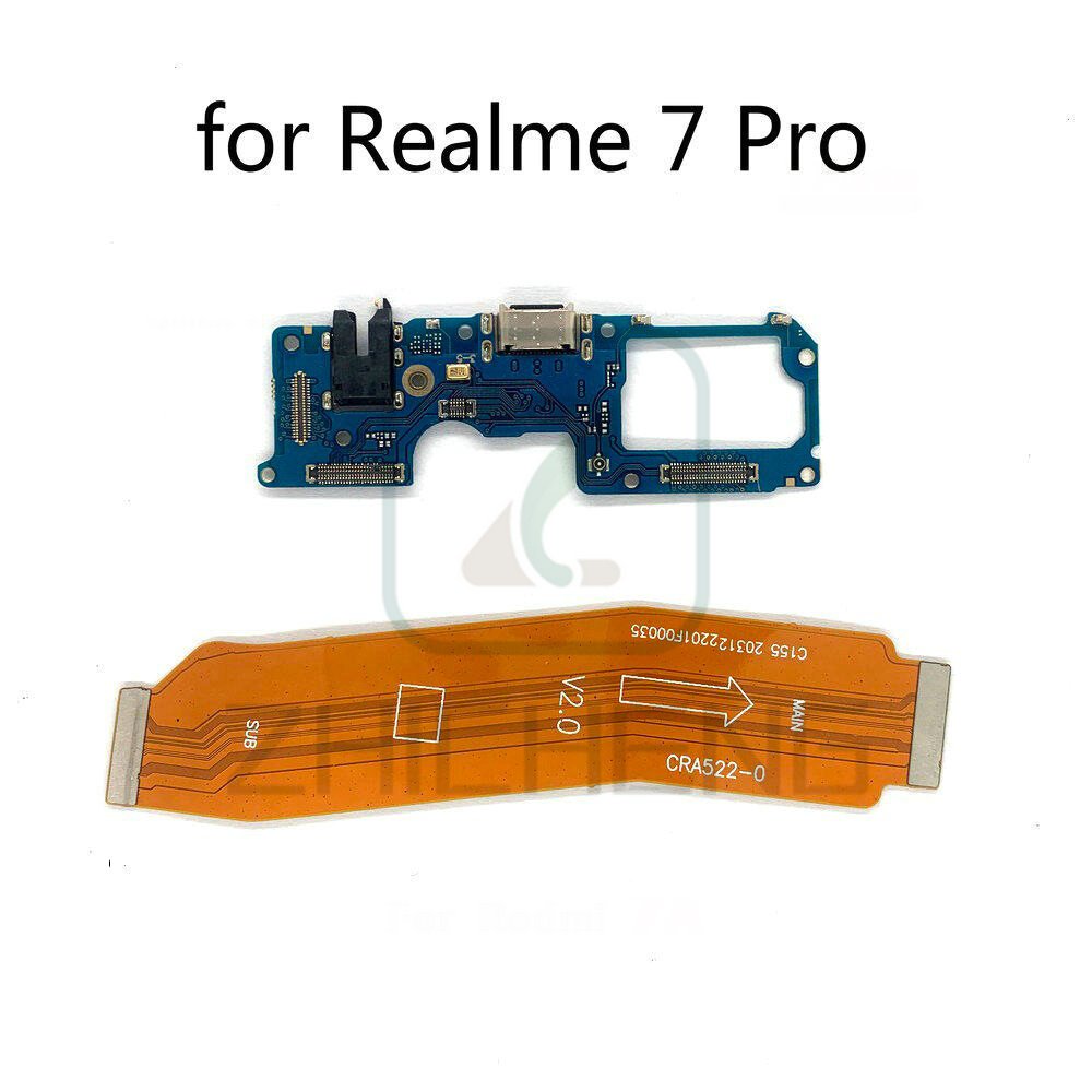 สําหรับ OPPO Realme 7 Pro USB แท่นชาร์จพอร์ตบอร์ดเชื่อมต่อเมนบอร์ดหลัก Flex Cable