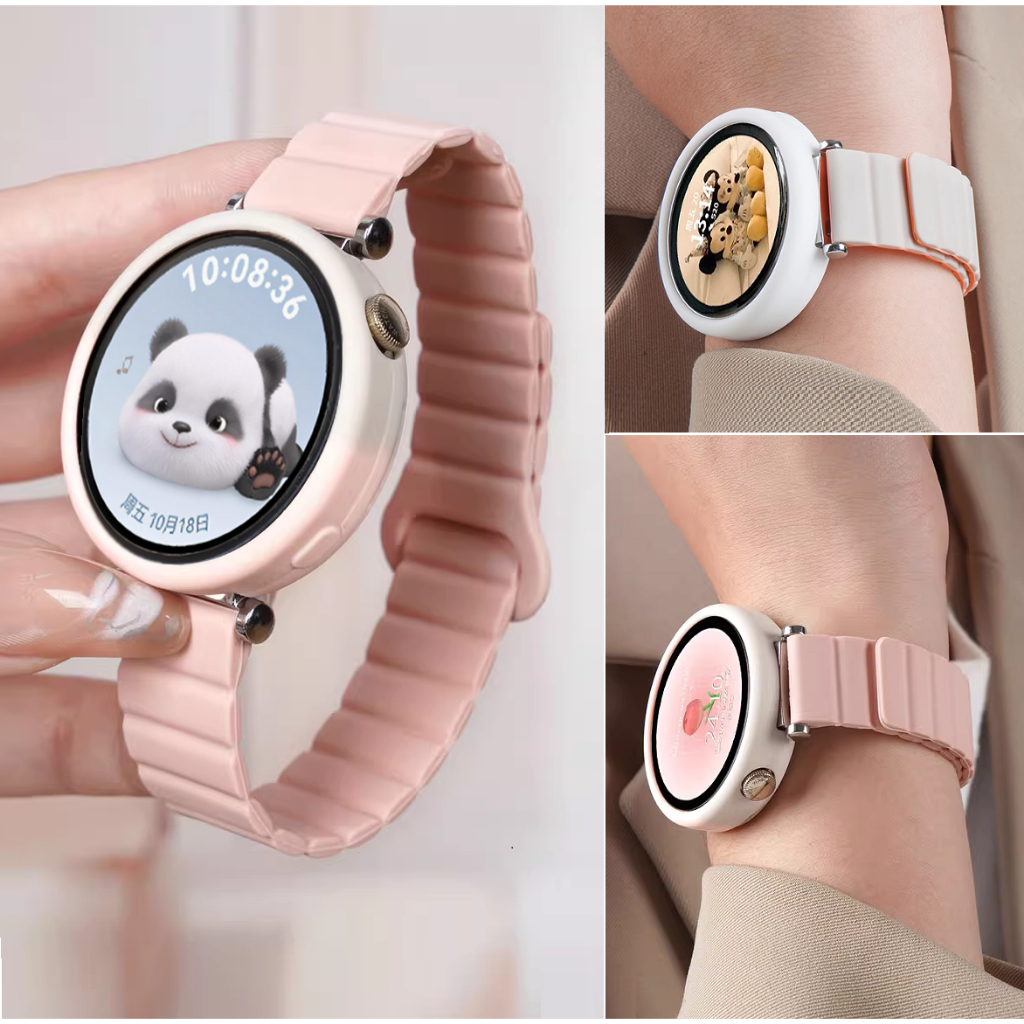Magnetic Strap Case For Huawei watch gt 6 สาย Huawei Watch GT 5 Strap Rubber Huawei Watch GT 5 Pro สาย Soft Frame For Huawei GT 6 สาย Huawei Watch GT 4 Case Rubber สาย Huawei watch GT 6 Case Soft Huawei GT5 เคส Huawei GT5 pro Strap เคส Huawei GT6 Case