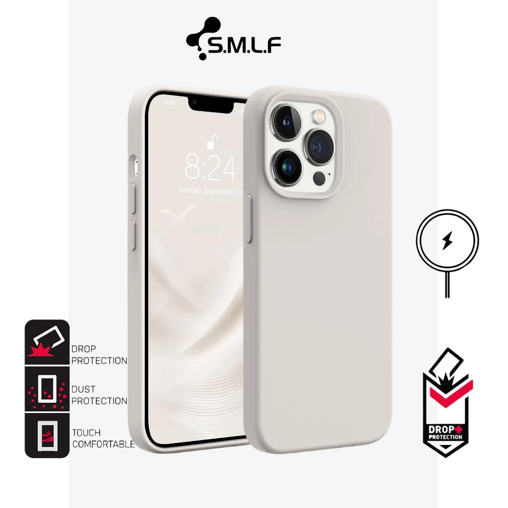 SMLF เคสไอโฟน เคสแม่เหล็ก Liquid Silicone Magnetic Case For iPhone 17 Pro Max 16 Pro Max 15 Pro Max 14 Pro Max 13 Pro Max 12 Pro Max กันกระแทก บาง เคส Shockproof Slim Phone Cover
