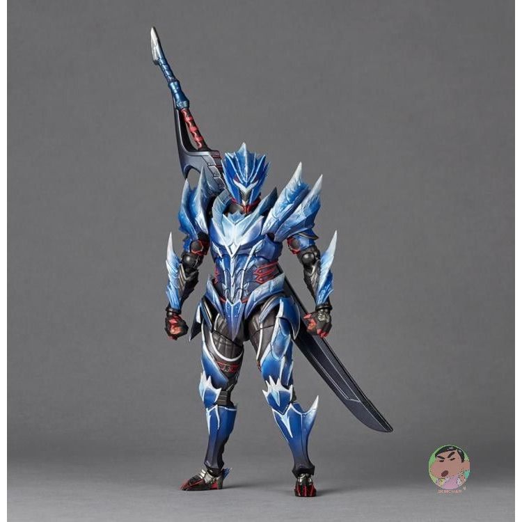 KAIYODO Monster Hunter Rise Amazing Yamaguchi Revoltech Hunter (Lunagaro Armor Set) Action Figure