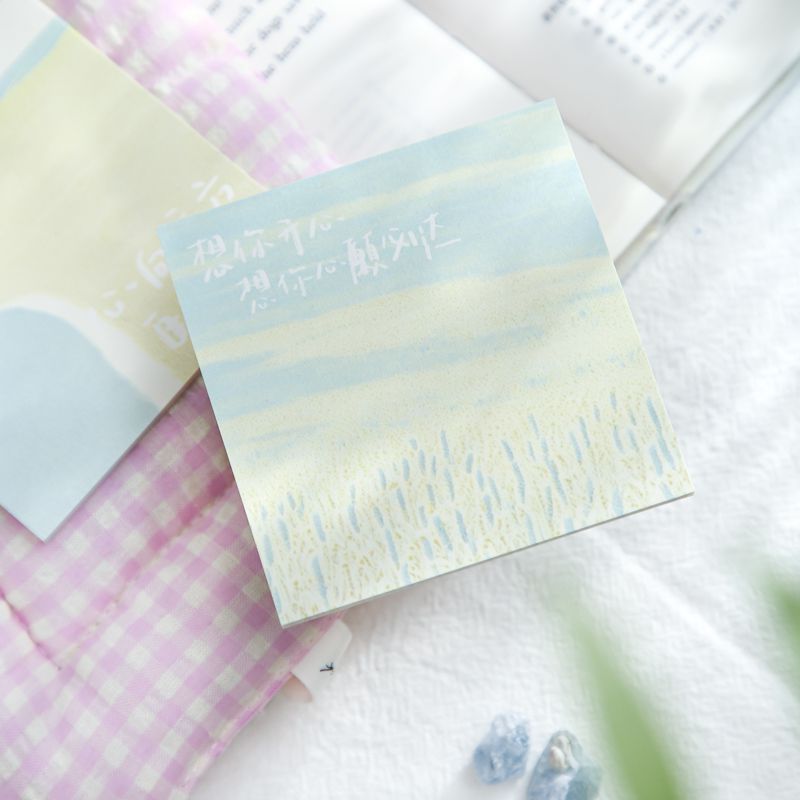 90 ชิ้นภาพวาดรูปแบบ Sticky Notes Morandi สี Self-Stick หมายเหตุ Pads Sticky Pads ความงามสําหรับ Scrapbooking กลับโรงเรียนวันเกิด Art งานปาร์ตี้ห้องเรียนรางวัล