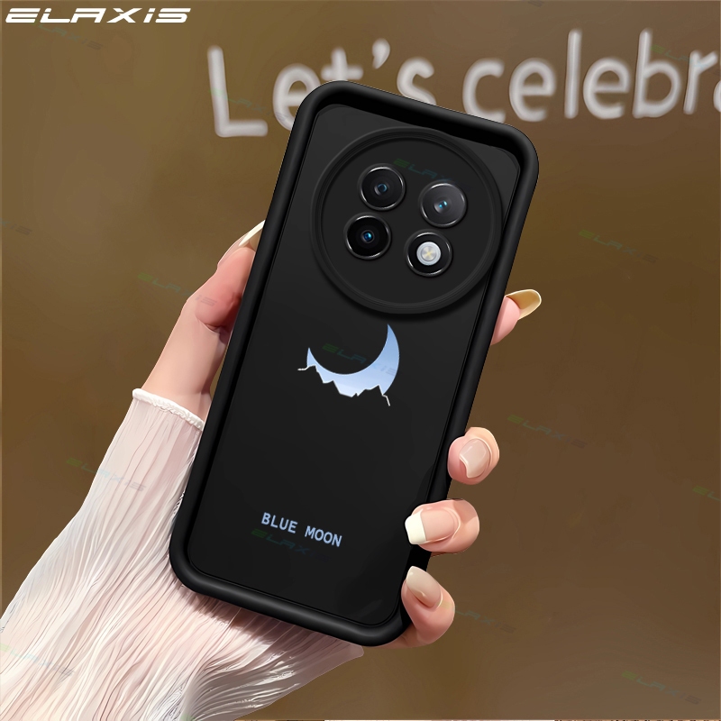 ELAXIS สําหรับ Realme 13 + 5G เคสโทรศัพท์ Creative Blue Moon รูปแบบ Soft Matte กันกระแทกซิลิโคนนุ่ม TPU ฝาหลัง ES008