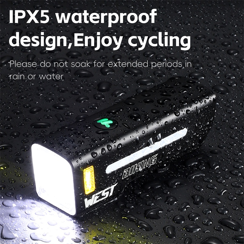 WEST BIKING Anti-Glare ไฟหน้าจักรยานจักรยาน 1000 Lumens ความสว่างสูง IPX5 กันน้ํา 5000 mAh แบตเตอรี่ Quick Release ออกแบบอุปกรณ์จักรยาน — صورة 4