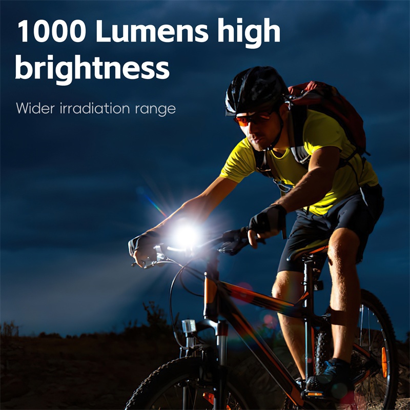 WEST BIKING Anti-Glare ไฟหน้าจักรยานจักรยาน 1000 Lumens ความสว่างสูง IPX5 กันน้ํา 5000 mAh แบตเตอรี่ Quick Release ออกแบบอุปกรณ์จักรยาน — صورة 3