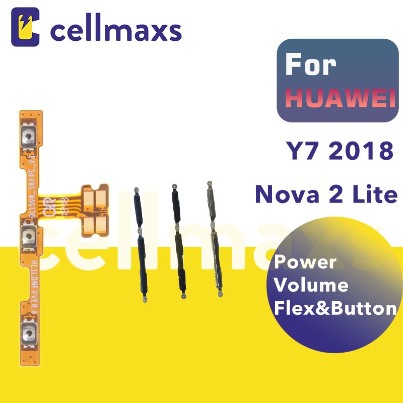 สําหรับhuawei Y7 Prime 2018 Nova 2 Liteเปิดปิดระดับเสียงปุ่มFlex LDN-L21 LDN-LX2