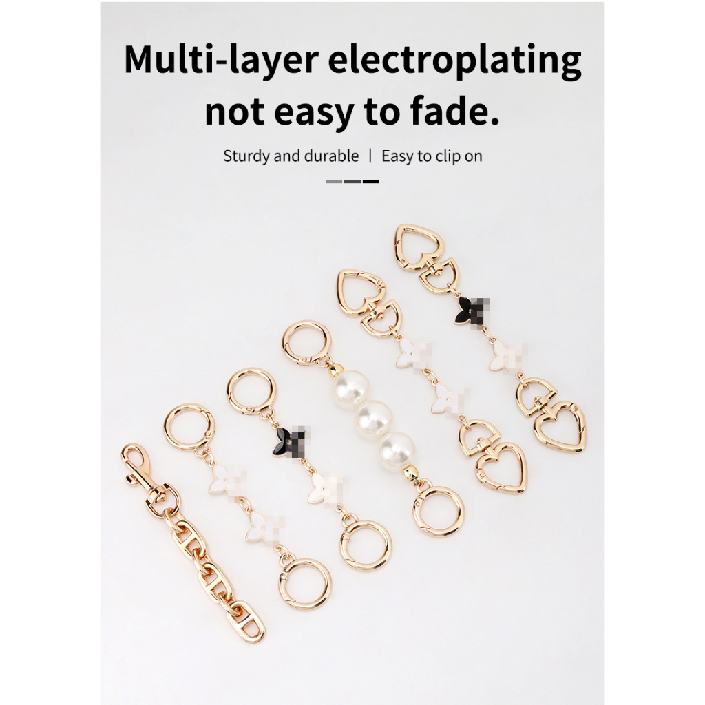 CRAZYSMITH กระเป๋าสะพายข้างโซ่โลหะ สายคล้องปรับได้น่ารัก สำหรับเสริมความยาวสายกระเป๋าถือ - รูปที่ 5