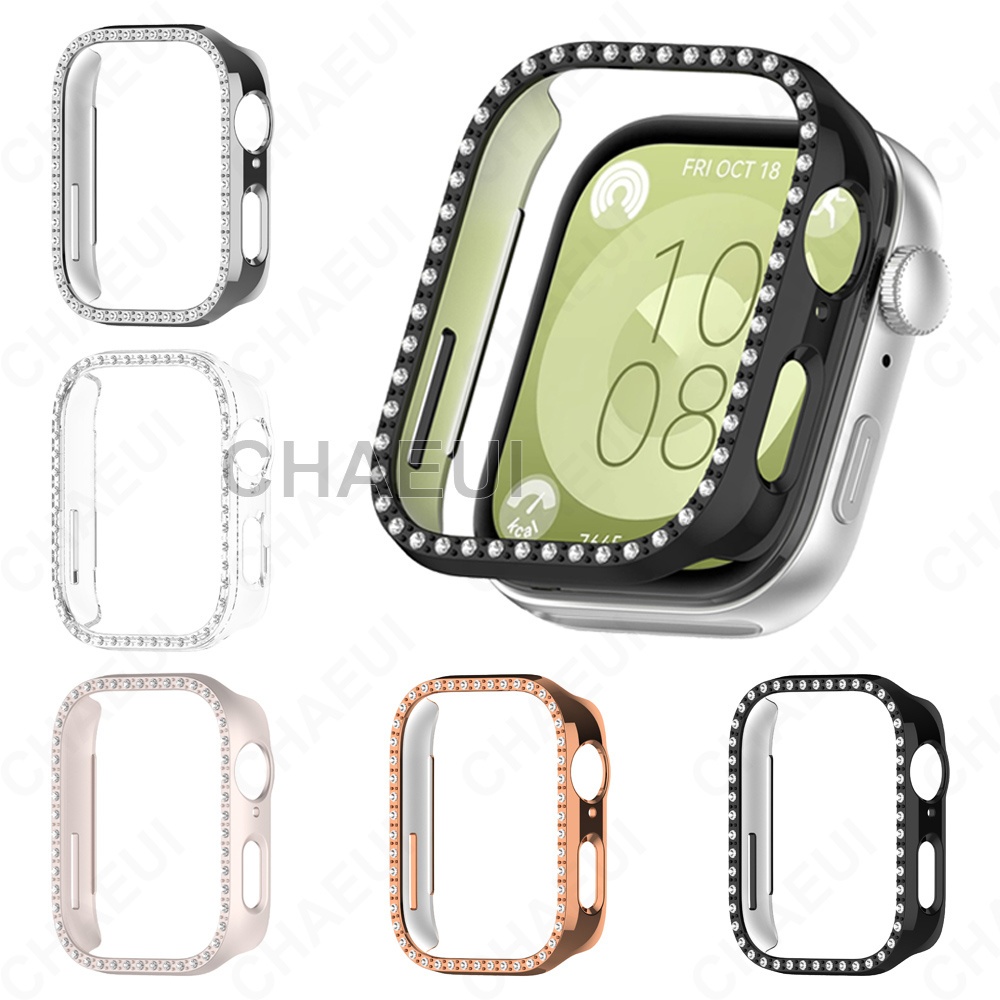 ป้องกันหน้าจอป้องกัน พีซี กรณีครึ่งฝาครอบสําหรับ Huawei Watch Fit 3 4 5 Pro